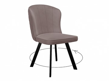 Кухонный стул 219 поворотный, микровелюр B5 latte, ножки черные в Брянске - предосмотр