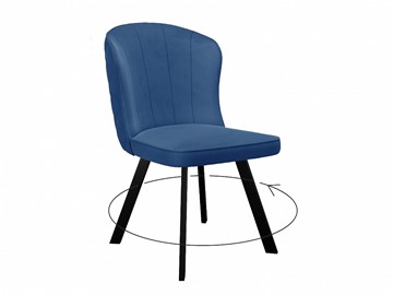 Мягкий стул 219 поворотный, микровелюр B8 blue, ножки черные в Брянске