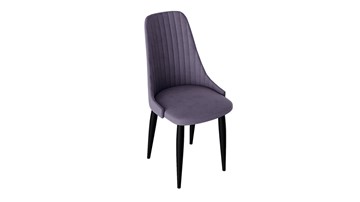 Обеденный стул Франк (конус) исп2 (Черный матовый/Микровелюр Фиолетовый) в Брянске