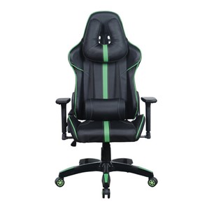 Офисное кресло Brabix GT Carbon GM-120 (две подушки, экокожа, черное/зеленое) 531929 в Брянске