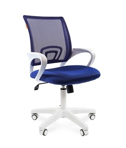 Компьютерное кресло CHAIRMAN 696 white, ткань, цвет синий в Брянске