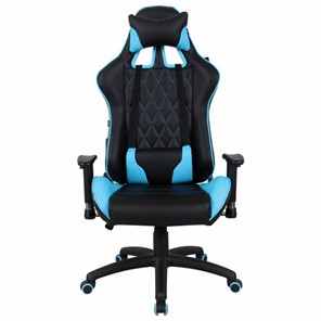 Офисное кресло Brabix GT Master GM-110 (две подушки, экокожа, черное/голубое) 531928 в Брянске - предосмотр