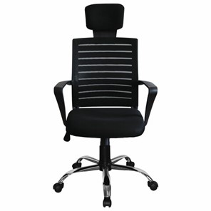 Кресло компьютерное Brabix Victory MG-016 (подголовник, хром, черное) 531924 в Брянске