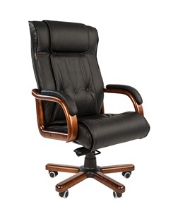 Офисное кресло CHAIRMAN 653 кожа черная в Брянске - предосмотр
