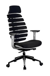 Офисное кресло Riva Chair SHARK (Черный/серый) в Брянске