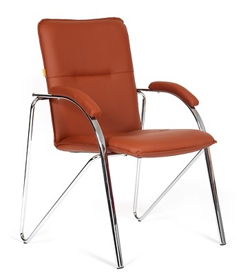 Кресло компьютерное CHAIRMAN 850 Экокожа Terra 111 коричневая в Брянске - изображение