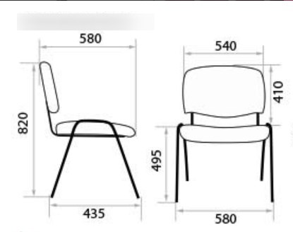 Офисный стул ISO  W BLACK V4 кожзам в Брянске - изображение 1