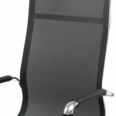 Офисное кресло Brabix Line EX-530 (хром, сетка, черное) 531846 в Брянске - изображение 6