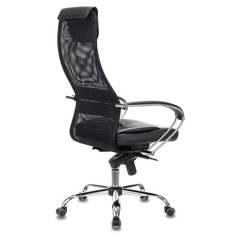 Компьютерное кресло Brabix Premium Stalker EX-609 PRO (хром, мультиблок, ткань-сетка/экокожа, черное) 532416 в Брянске - изображение 2