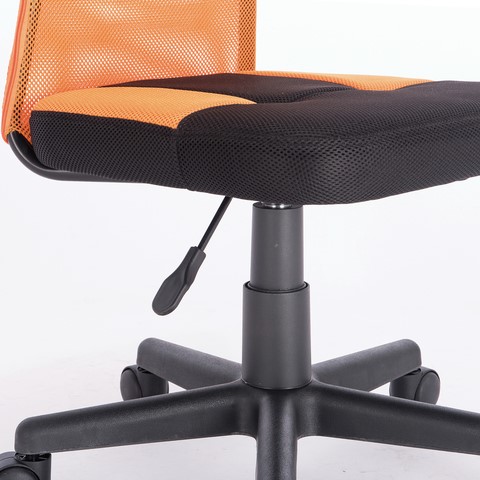Кресло компьютерное Brabix Smart MG-313 (без подлокотников, комбинированное, черное/оранжевое) 531844 в Брянске - изображение 7