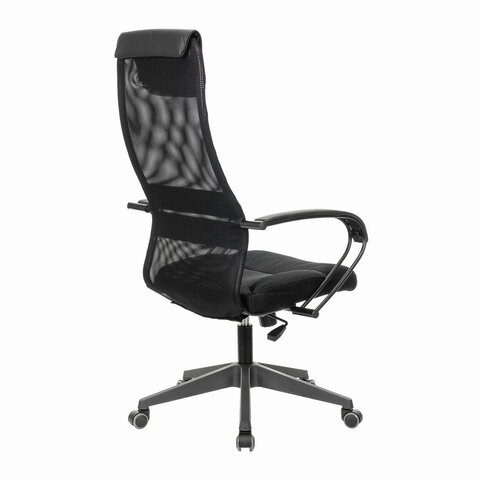 Кресло компьютерное Brabix Premium Stalker EX-608 PL (ткань-сетка/кожзам, черное) 532090 в Брянске - изображение 3