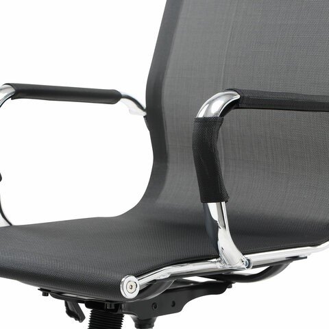 Офисное кресло Brabix Line EX-530 (хром, сетка, черное) 531846 в Брянске - изображение 8