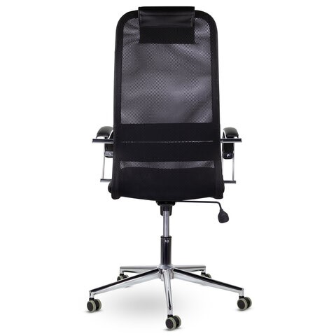 Компьютерное кресло Brabix Premium Pilot EX-610 CH (хром, ткань-сетка, черное) 532417 в Брянске - изображение 4