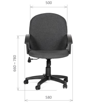 Кресло офисное CHAIRMAN 681 Ткань C-3 черное в Брянске - изображение 1