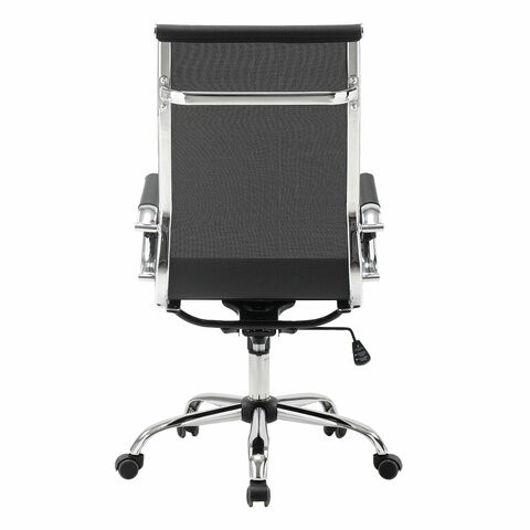 Офисное кресло Brabix Line EX-530 (хром, сетка, черное) 531846 в Брянске - изображение 3