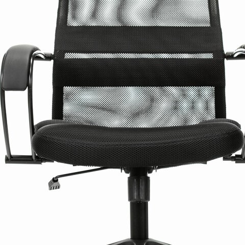 Кресло компьютерное Brabix Premium Stalker EX-608 PL (ткань-сетка/кожзам, черное) 532090 в Брянске - изображение 10