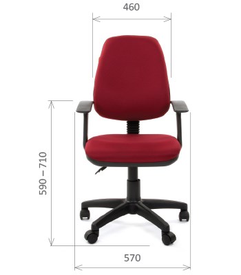 Офисное кресло CHAIRMAN 661 Ткань стандарт 15-11 красная в Брянске - изображение 1