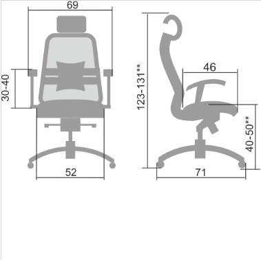 Офисное кресло Samurai S-3.04, серый в Брянске - изображение 4