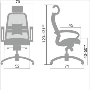 Кресло компьютерное Samurai S-2.04, серый в Брянске - предосмотр 4