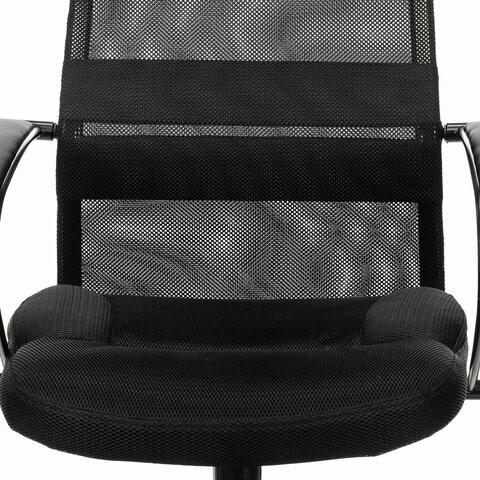 Кресло компьютерное Brabix Premium Stalker EX-608 PL (ткань-сетка/кожзам, черное) 532090 в Брянске - изображение 6
