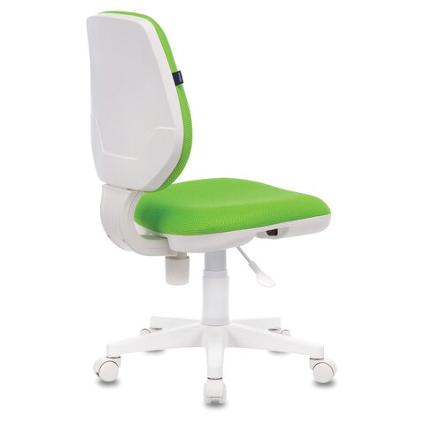 Компьютерное кресло Brabix Fancy MG-201W (без подлокотников, пластик белый, салатовое) 532414 в Брянске - изображение 3