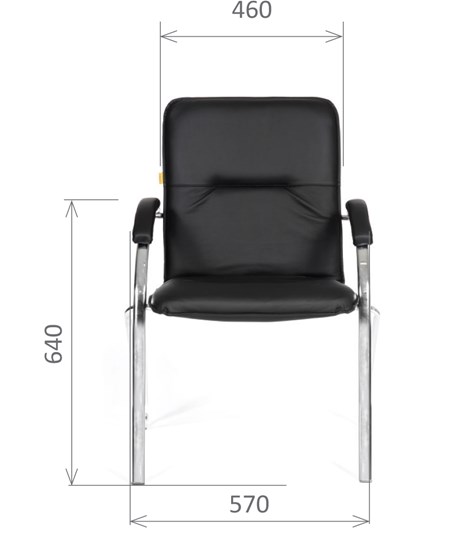Офисное кресло CHAIRMAN 850 Экокожа Terra 118 черная в Брянске - изображение 1