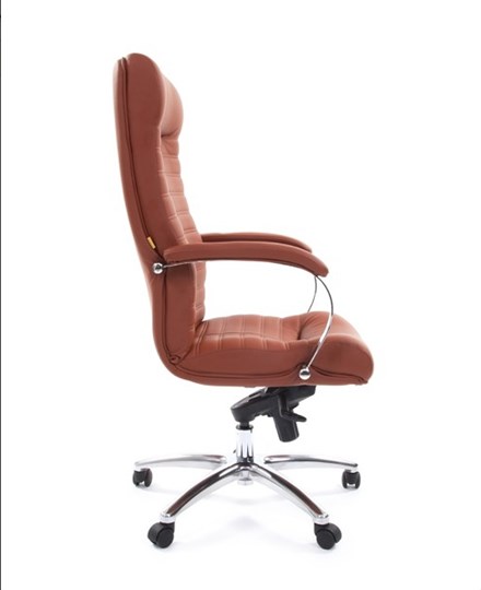 Кресло офисное CHAIRMAN 480 Экокожа Terra 111 (коричневая) в Брянске - изображение 2