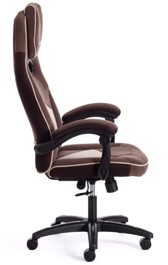 Кресло компьютерное ARENA флок , коричневый/бежевый, 6/7 арт.14130 в Брянске - изображение 1