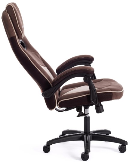 Кресло компьютерное ARENA флок , коричневый/бежевый, 6/7 арт.14130 в Брянске - изображение 3