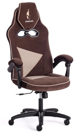 Кресло компьютерное ARENA флок , коричневый/бежевый, 6/7 арт.14130 в Брянске - изображение