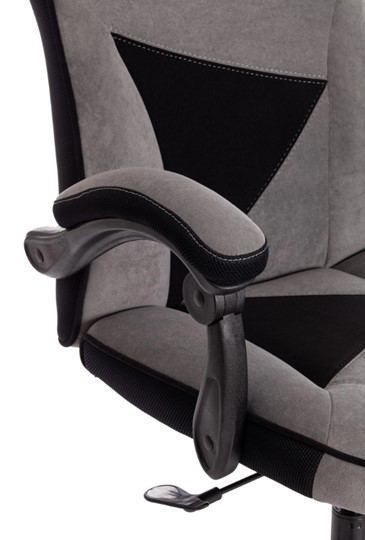 Кресло компьютерное ARENA флок , серый/черный, 29/35 арт.14129 в Брянске - изображение 11