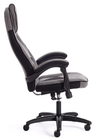 Кресло компьютерное ARENA флок , серый/черный, 29/35 арт.14129 в Брянске - изображение 2