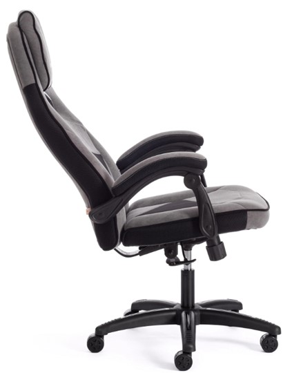 Кресло компьютерное ARENA флок , серый/черный, 29/35 арт.14129 в Брянске - изображение 3