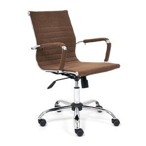 Кресло компьютерное URBAN-LOW флок, коричневый, арт.14446 в Брянске
