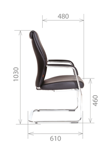 Кресло офисное CHAIRMAN Vista V Экокожа премиум коричневая (vista) в Брянске - предосмотр 2