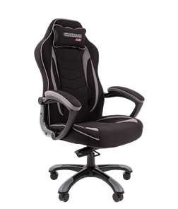 Кресло игровое CHAIRMAN GAME 28 Полиэстер комбинированная ткань серый/черный в Брянске