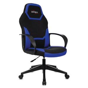Офисное кресло BRABIX "Alpha GM-018", ткань/экокожа, черное/синее, 532638, GM-018_532638 в Брянске