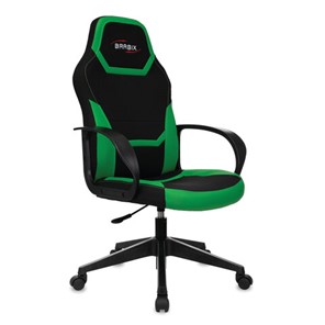 Офисное кресло BRABIX "Alpha GM-018", ткань/экокожа, черное/зеленое, 532639, GM-018_532639 в Брянске