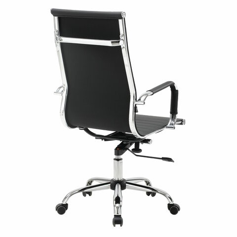 Офисное кресло BRABIX "Energy EX-509", экокожа, хром, черное, 530862 в Брянске - изображение 3