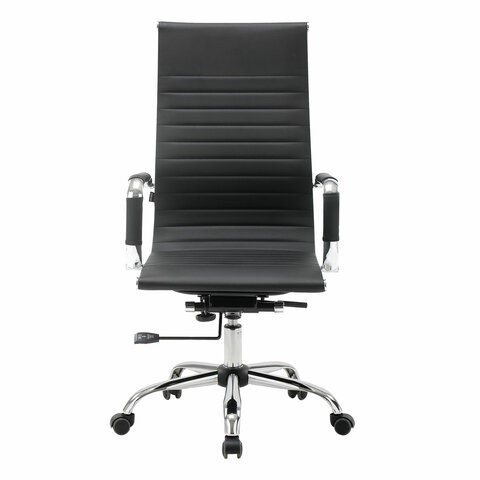 Офисное кресло BRABIX "Energy EX-509", экокожа, хром, черное, 530862 в Брянске - изображение 5