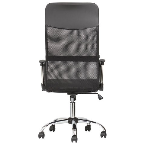 Кресло офисное BRABIX "Flash MG-302", с подлокотниками, хром, черное, 530867 в Брянске - изображение 5