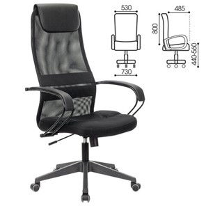 Кресло компьютерное Brabix Premium Stalker EX-608 PL (ткань-сетка/кожзам, черное) 532090 в Брянске - предосмотр 11