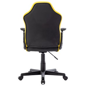 Кресло офисное BRABIX "Shark GM-203", экокожа, черное/желтое, 532514 в Брянске - предосмотр 3