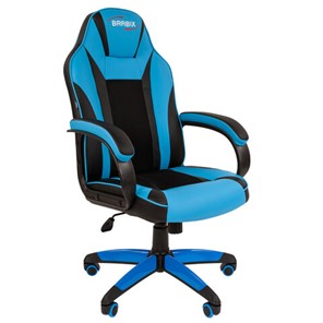 Офисное кресло BRABIX "Tanto GM-171", TW/экокожа, черное/голубое, 532575, 7083503 в Брянске