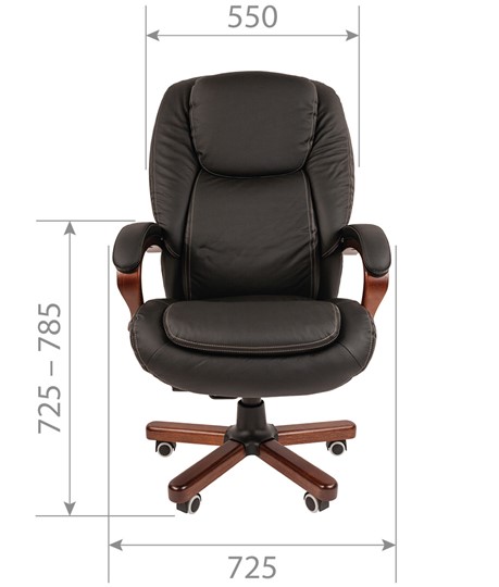 Кресло компьютерное CHAIRMAN 408 кожа черная в Брянске - изображение 1