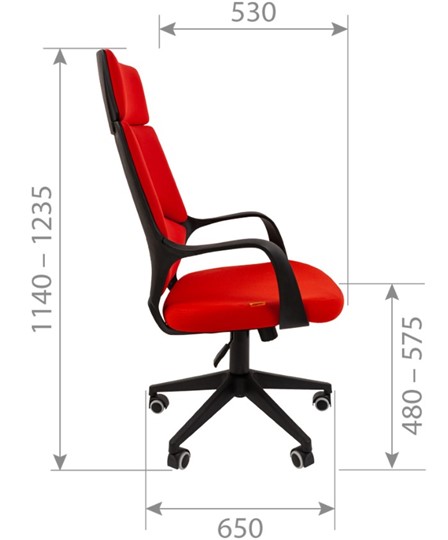 Офисное кресло CHAIRMAN 525, серое в Брянске - изображение 2