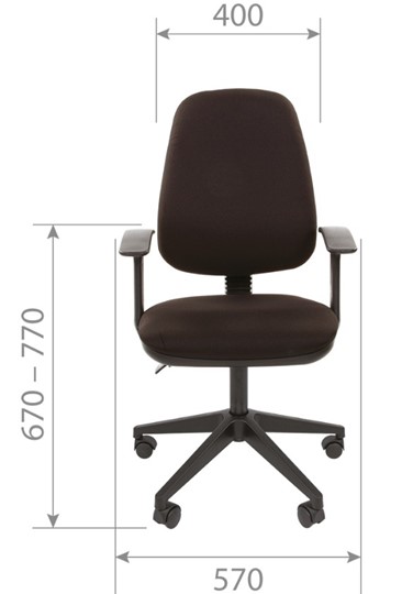 Кресло компьютерное CHAIRMAN 661 Ткань стандарт 15-21 черная в Брянске - изображение 3