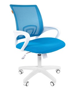 Компьютерное кресло CHAIRMAN 696 white, tw12-tw04 голубой в Брянске