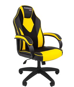 Кресло компьютерное CHAIRMAN GAME 17, цвет черный /желтый в Брянске