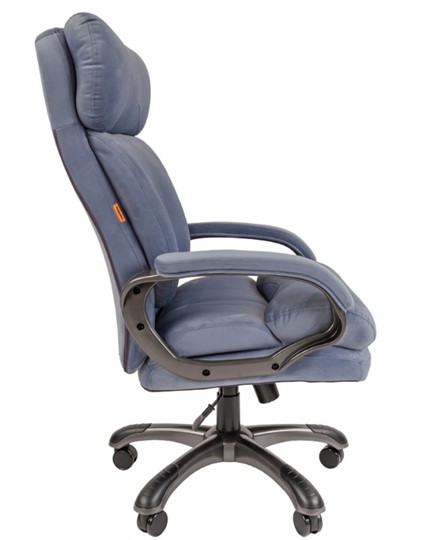 Кресло компьютерное CHAIRMAN HOME 505, велюр голубое в Брянске - изображение 4
